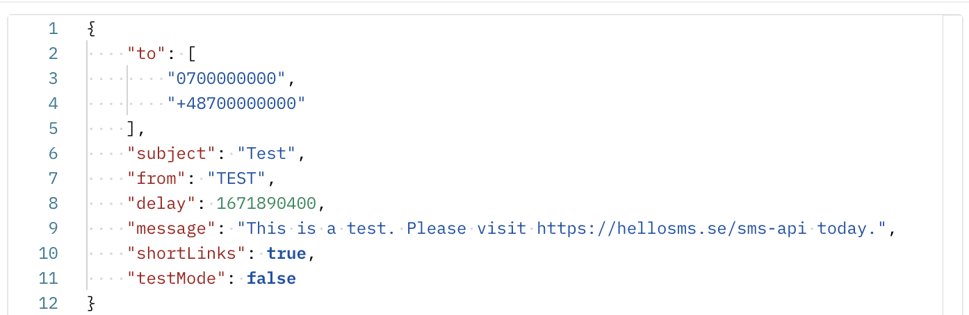 SMS API från HelloSMS 
